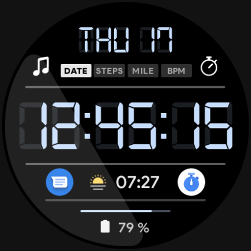 awf lcd digital： watch face