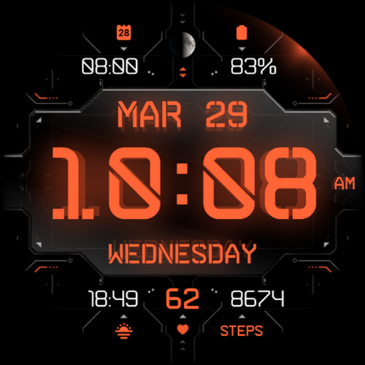 cyber carbon - watch face